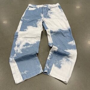 Jaded London Skate Fit cloud print Y2K Skater Jeans Size W30/L30